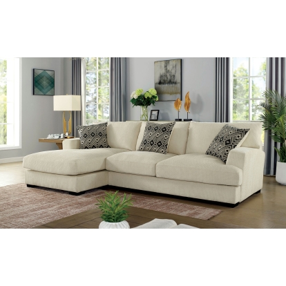 Kaylee Beige L-Shaped Sectional Model CM6587BG-SECT-L by Furniture of America