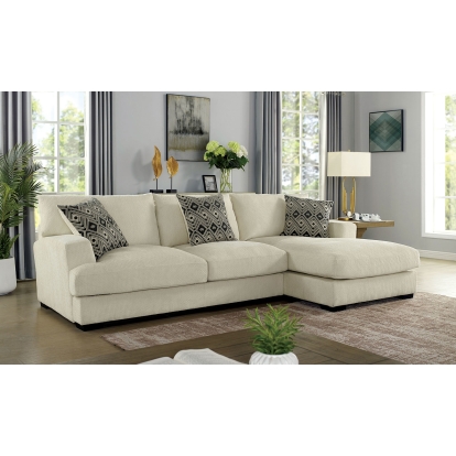 Kaylee Beige L-Shaped Sectional Model CM6587BG-SECT-L-R by Furniture of America