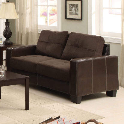 Laverne Chocolate/Espresso Loveseat Model CM6598DK-L by Furniture of America