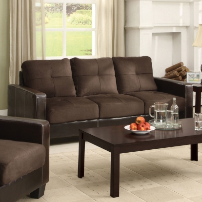 Laverne Chocolate/Espresso Sofa Model CM6598DK-S by Furniture of America