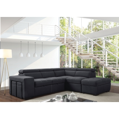 Athene Graphite Sectional Model CM6603-SECT by Furniture of America