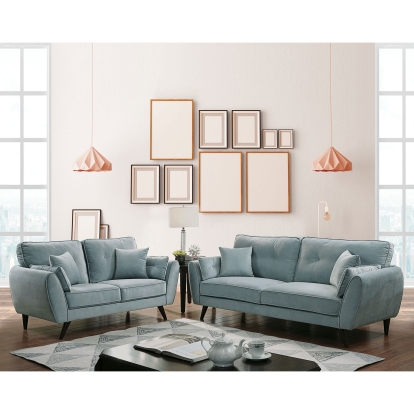 Phillipa Light Teal Sofa with Loveseat Model CM6610-2PC by Furniture of America