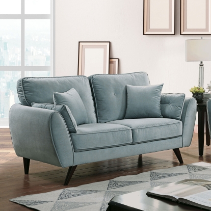 Phillipa Light Teal Loveseat Model CM6610-LV by Furniture of America