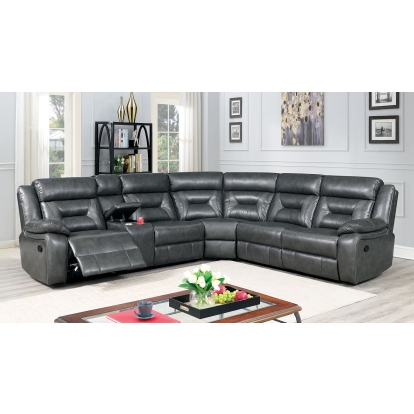 Omeet Gray Sectional Model CM6642GY-SECT by Furniture of America