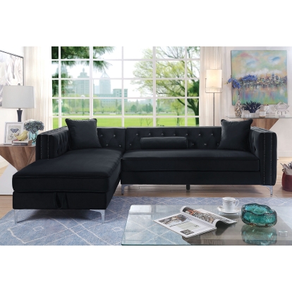 Amie Black Sectional Model CM6652BK-SECT by Furniture of America