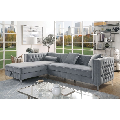 Amie Gray Sectional Model CM6652GY-SECT by Furniture of America