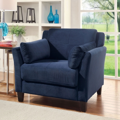 Ysabel Navy Chair Model CM6716NV-CH-PK by Furniture of America