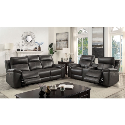 Geordi Dark Gray Power Sofa with Loveseat Model CM6730DG-PM-2PC by Furniture of America