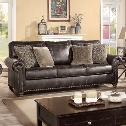 Bemus Dark Brown Sofa Model CM6731DB-SF by Furniture of America