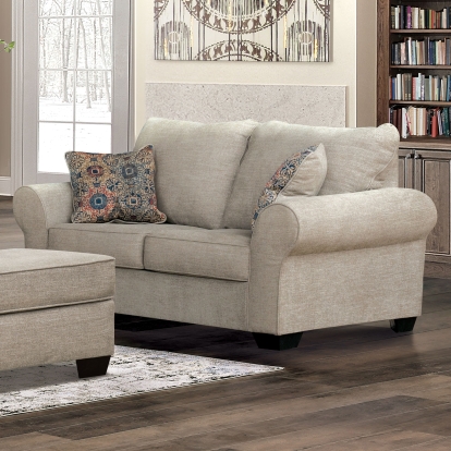 Henley Beige Loveseat with Pillows Model CM6732BG-LV by Furniture of America
