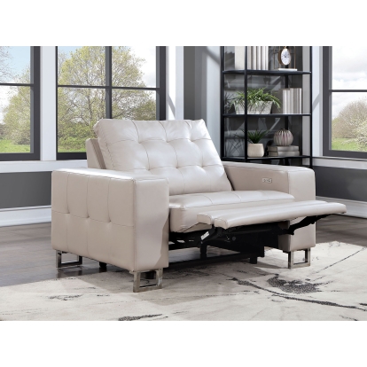 Abberton Beige Power Recliner Model CM6735BG-PM-CH by Furniture of America