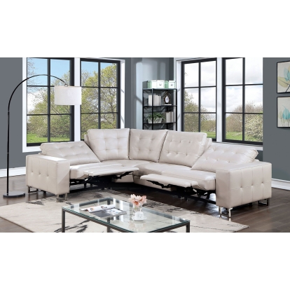 Abberton Beige Power Sectional Model CM6735BG-PM-SECT by Furniture of America