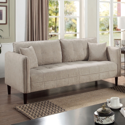 Lynda Light Gray Sofa with Pillows Model CM6736LG-SF by Furniture of America