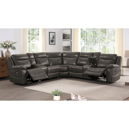 Norfolk Gray Power Sectional Model CM6738GY-PM-SECT by Furniture of America