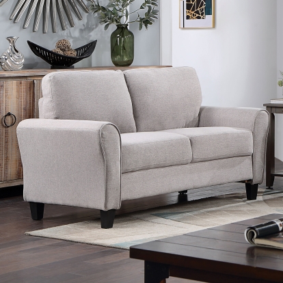 Barnet Light Gray Loveseat Model CM6741LG-LV by Furniture of America