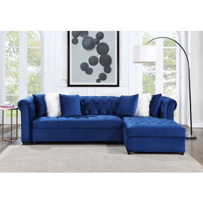Alessandria Navy Sectional Model CM6743NV-SECT by Furniture of America