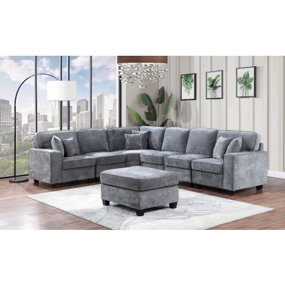 Cajeme Gray Sectional Model CM6744GY-SECT by Furniture of America