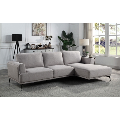 Laufen Gray L-shaped Sectional Model CM6745GY-SECT-L by Furniture of America