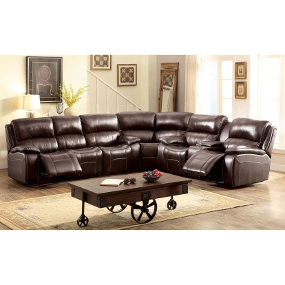Ruth Brown Sectional Model CM6783BR-SECTIONAL by Furniture of America