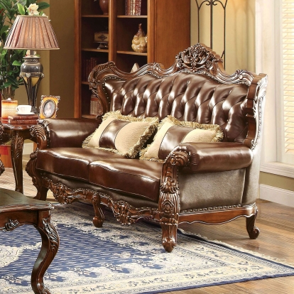 Jericho Brown/Dark Oak Loveseat Model CM6786-LV-PK by Furniture of America
