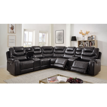 Mariah Gray Power Sectional Model CM6895GY-SECT by Furniture of America