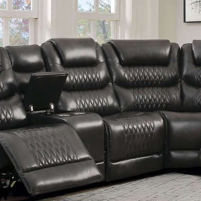 Mariah Gray Power Recliner Model CM6895GY-AC-R by Furniture of America