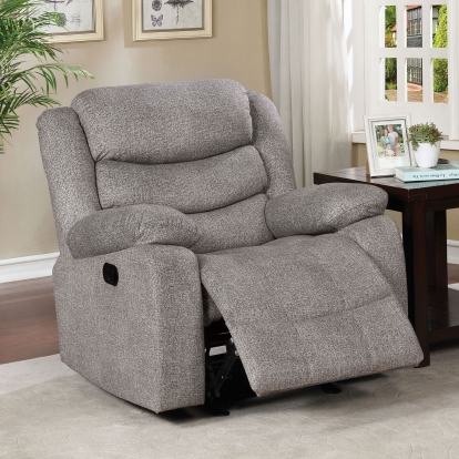Castleford Light Gray Glider Recliner Model CM6940-CH by Furniture of America