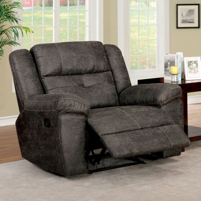Chichester Dark Gray Recliner Model CM6943-CH by Furniture of America