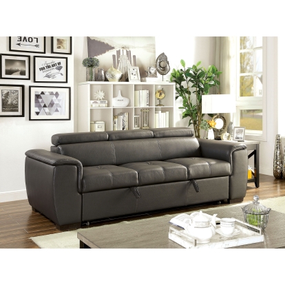 Holywell Gray Sleeper Sofa Model CM6944 by Furniture of America