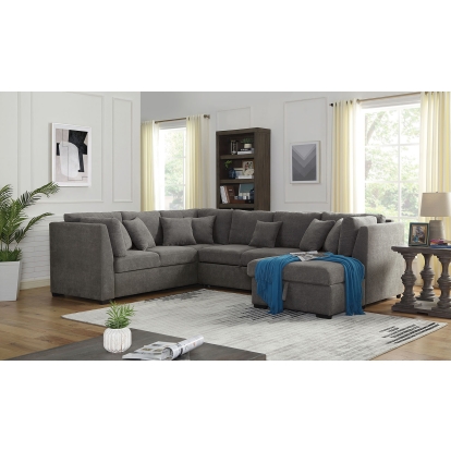 Bethan Gray Sectional Model CM6946-SECT by Furniture of America
