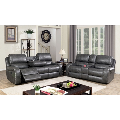 Walter Gray Sofa with Loveseat Model CM6950GY-2PC by Furniture of America