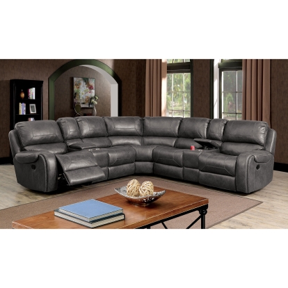 Joanne Gray Sectional Model CM6951GY-SECT by Furniture of America