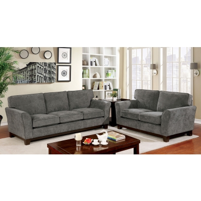 Caldicot Gray Sofa with Loveseat Model CM6954GY-2PC by Furniture of America