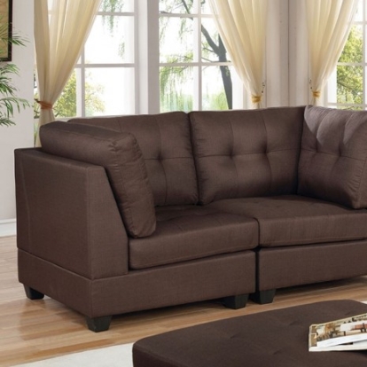 Furniture of America Pencoed Transitional Linen-Like Solid with Wood Brown Loveseat Model CM6957BR-LV-PK