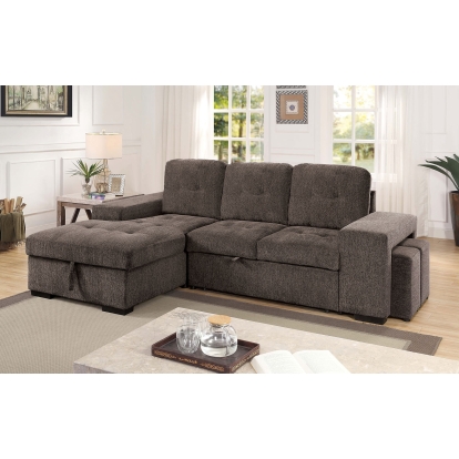 Jamiya Warm Gray Sectional Model CM6959GY-SECT by Furniture of America