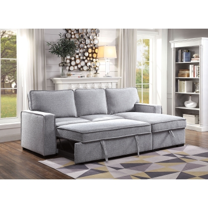 Ines Gray Sectional Model CM6964-SECT by Furniture of America