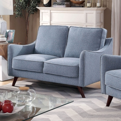 Maxime Light Blue Loveseat Model CM6971BL-LV by Furniture of America