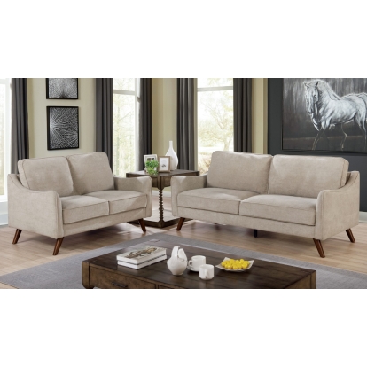 Maxime Light Gray Sofa with Loveseat Model CM6971LG-2PC by Furniture of America