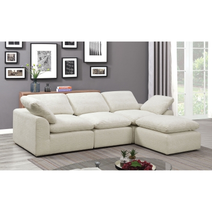 Joel Cream Sectional Model CM6974BG-4SEAT by Furniture of America
