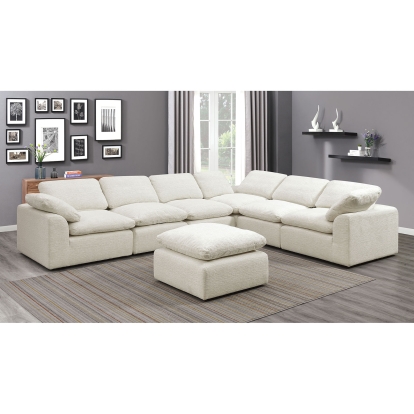Joel Cream Sectional Model CM6974BG-6SEAT by Furniture of America