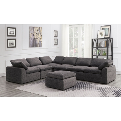 Joel Gray Sectional Model CM6974GY-6SEAT by Furniture of America