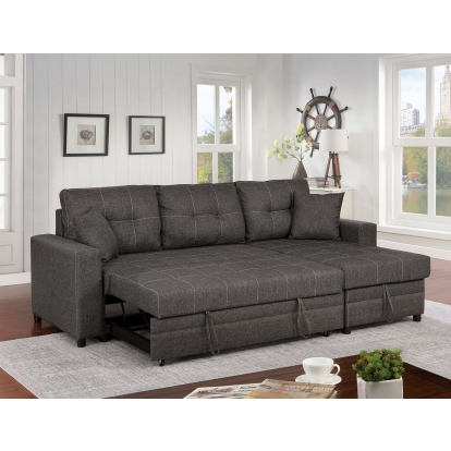 Vide Gray Sectional Model CM6975-SECT by Furniture of America