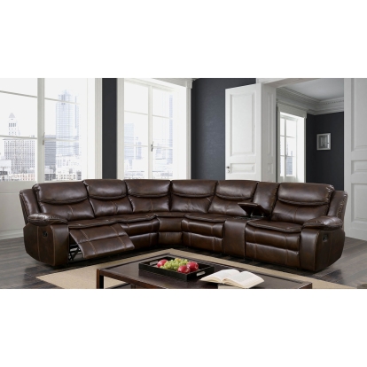 Pollux Brown Sectional Model CM6982BR-SECTIONAL by Furniture of America