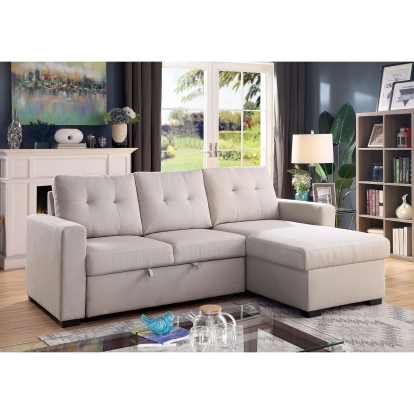 Jacob Light Gray Sectional Model CM6985LG-SECT by Furniture of America