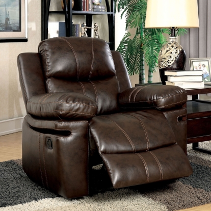 Listowel Brown Recliner Model CM6992-CH by Furniture of America
