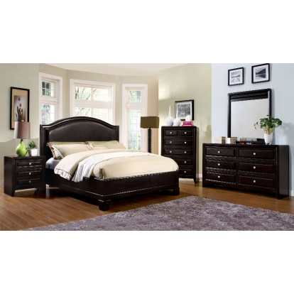 Winsor Espresso 5 Piece Queen Bedroom Set with Chest Model CM7058Q-5PC-CHEST by Furniture of America