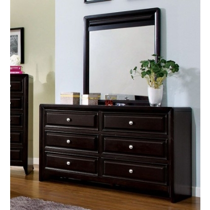 Furniture of America Winsor Transitional Solid with Wood Veneer Espresso Dresser Model CM7058D