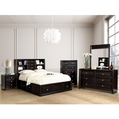 Yorkville Espresso 5 Piece Queen Bedroom Set with Chest Model CM7059Q-5PC-CHEST by Furniture of America