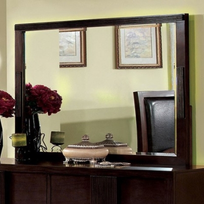 Furniture of America Colwood Transitional Solid with Wood Veneer Espresso Mirror Model CM7064M