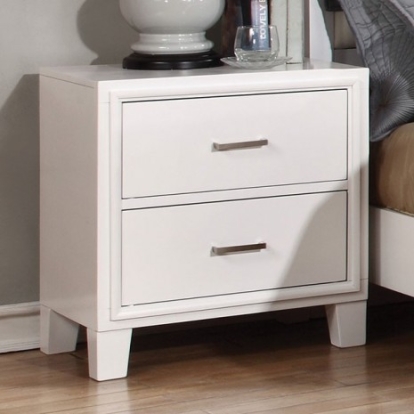 Furniture of America Enrico Transitional Solid with Wood White Night Stand Model CM7068WH-N